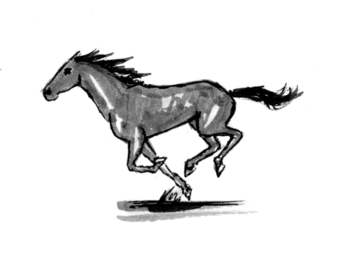 Running horse